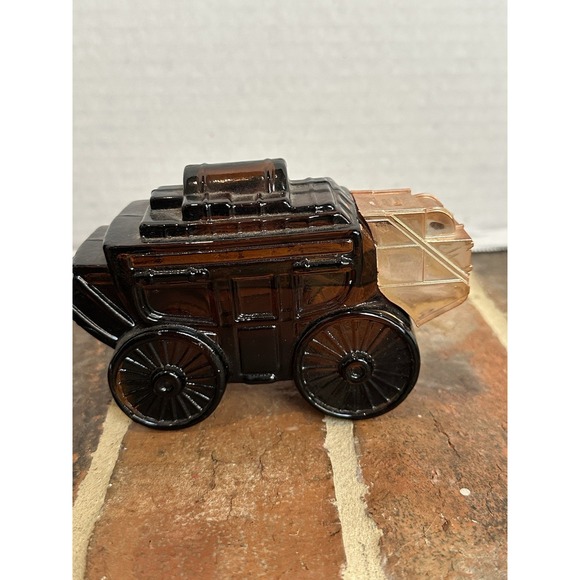 Lot Of 3 Vtg Avon Aftershave Bottles 70s Brown Glass Totem Teepee Stage Coach - Picture 4 of 8